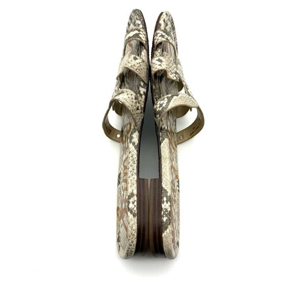 Sam Edelman Bay Slide Sandal Sandshell Python Snake 10M - Picture 6 of 9